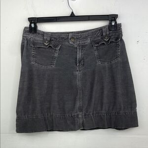 Patagonia Corduroy Gray Mini Skirt women’s size 6 organic cotton
